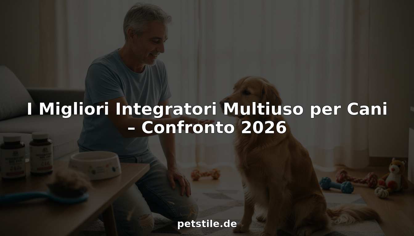 Un padrone sta dando un integratore al suo golden retriever, prendendosi cura della sua salute con attenzione e affetto.