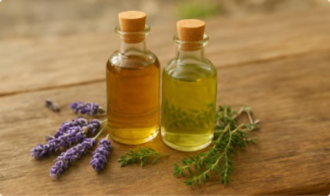 Aceites de lavanda y tomillo